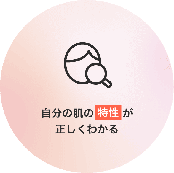 自分の肌の特性が正しくわかる